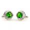 Green Crown Cut Crystal Cufflinks 3.JPG